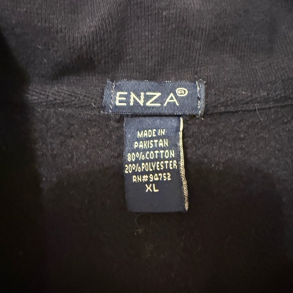 Vintage Enza Embroidered‎ Horse Equine Sweatshirt Size XL Full Zip Blue Pockets - Picture 7 of 8